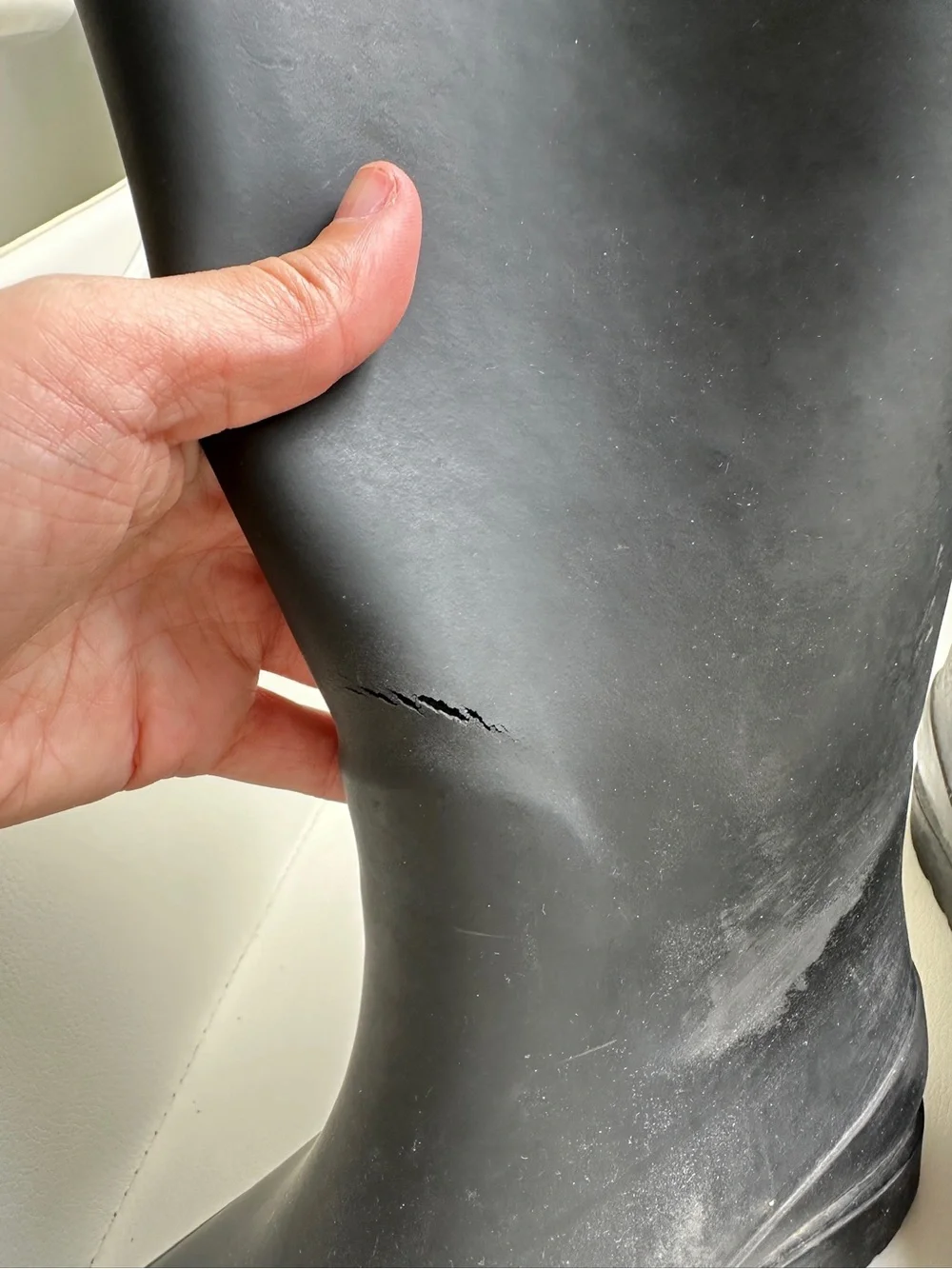 Sperry Black Tall Preppy Rain Boots in Size 8